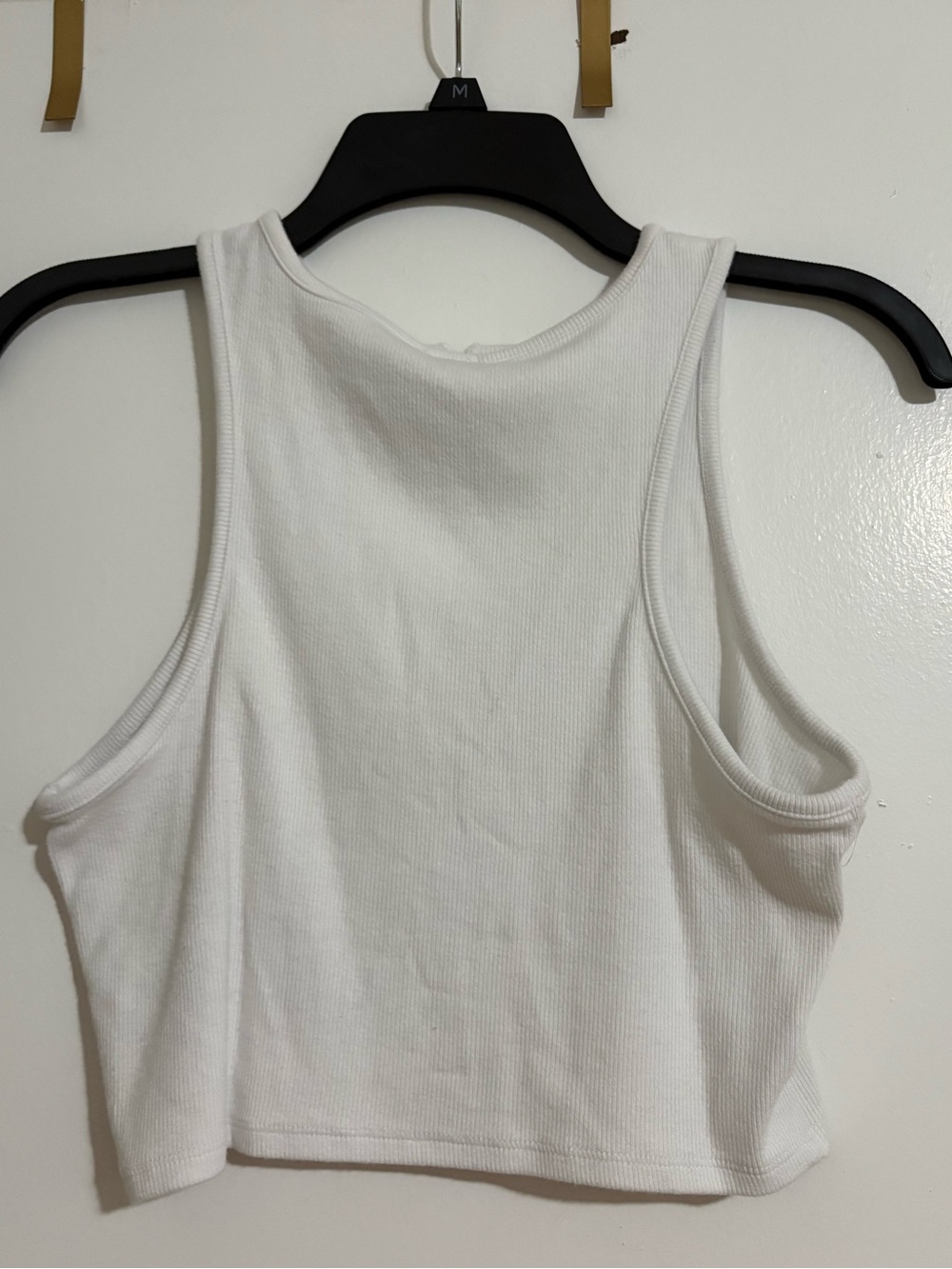 Garage White Ribbed Button-Front Tank Top - Picture 3 of 4